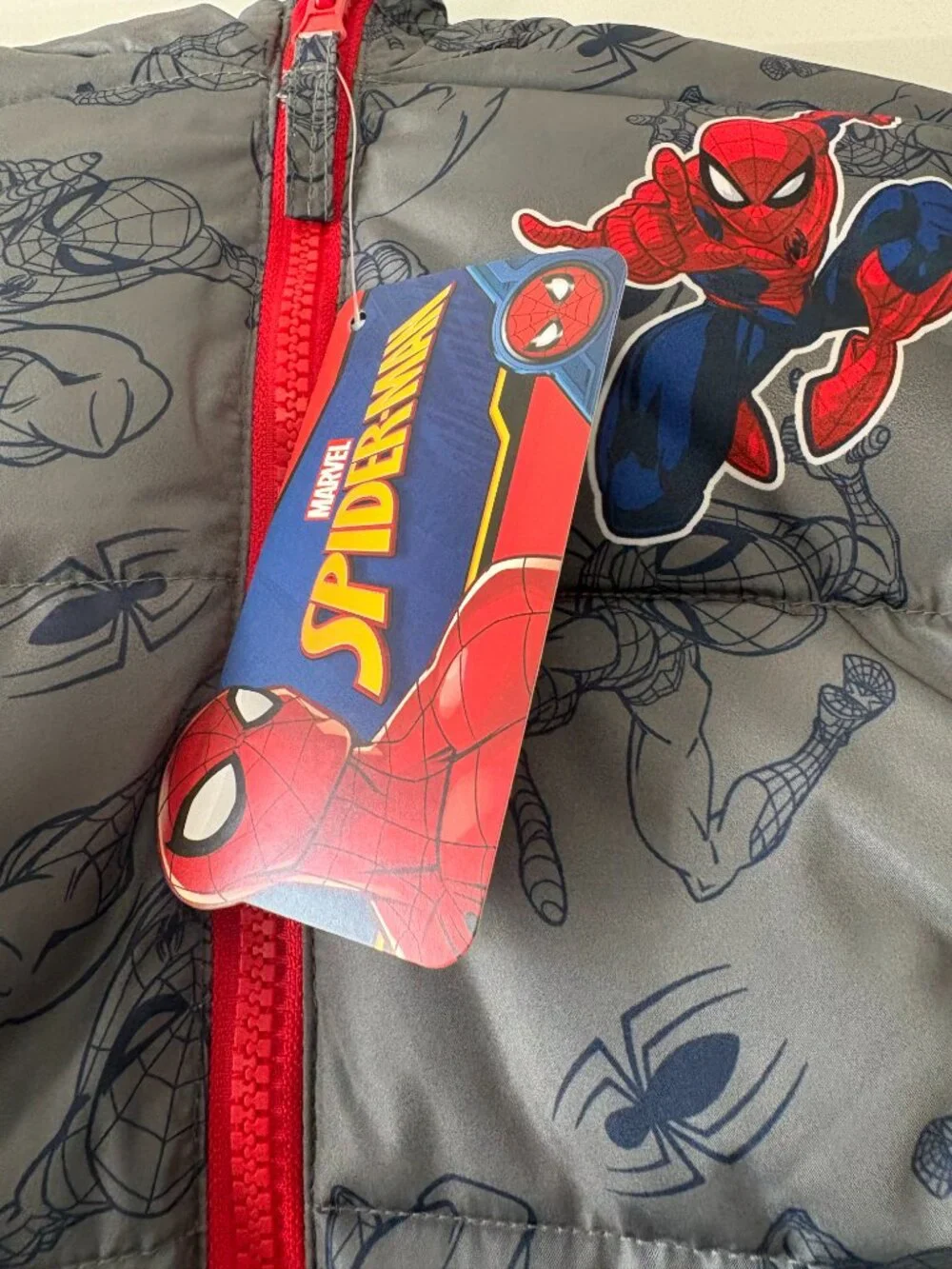Marvel Spider-Man Toddler Boy Mid-Weight Hooded Puffer Jacket Size 4T